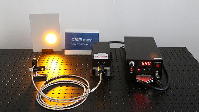 589nm 3000mW 섬유 결합 레이저 High Power Yellow Laser